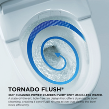 Load image into Gallery viewer, TOTO NEXUS® Two-Piece Toilet, 1.28 GPF, Elongated Bowl - MS442124CEFG#01, Tornado Flush top view