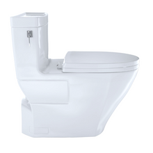 Load image into Gallery viewer, TOTO AIMES® One-Piece Toilet, 1.28GPF, Elongated Bowl - UNIVERSAL HEIGHT - MS626124CEFG#01 - Side view with flush lever