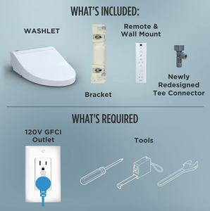 TOTO® Washlet® C5 - Elongated, White - SW3084#01 - What's included in the box