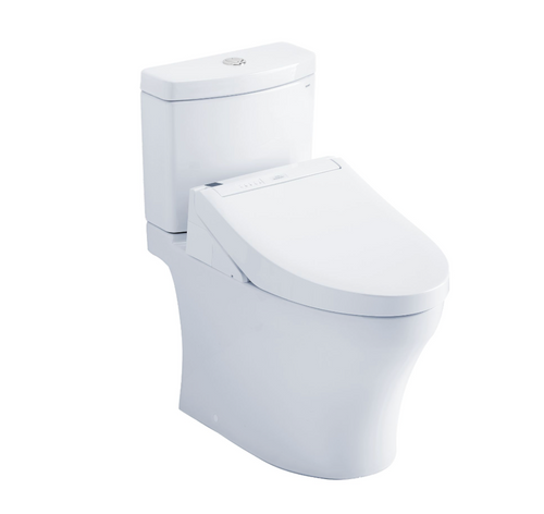 TOTO AQUIA® IV - Washlet®+ C5 Two-Piece Toilet - 1.28 GPF & 0.9 GPF - MW4463084CEMGN#01 - Universal Height