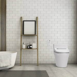 Vovo Stylement Bidet Toilet Seat- VB-6100SR - Round with Remote installed modern bathroom