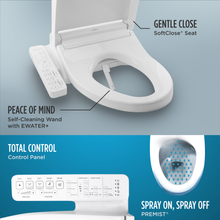 Load image into Gallery viewer, TOTO AQUIA® IV - WASHLET®+ C2 Two-Piece Toilet - 1.28 GPF &amp; 0.9 GPF - MW4463074CEMFGN#01 - Universal Height - soft close, premist and side panel
